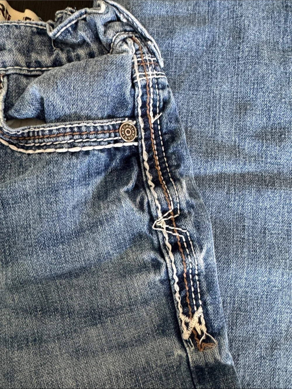 Ariat B4 Relaxed Boys Bootcut Jeans Adjustable Thick Stitch Medium Wash Denim 12